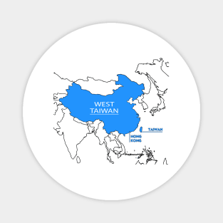 Funny China Map Define China Is West Taiwan Magnet